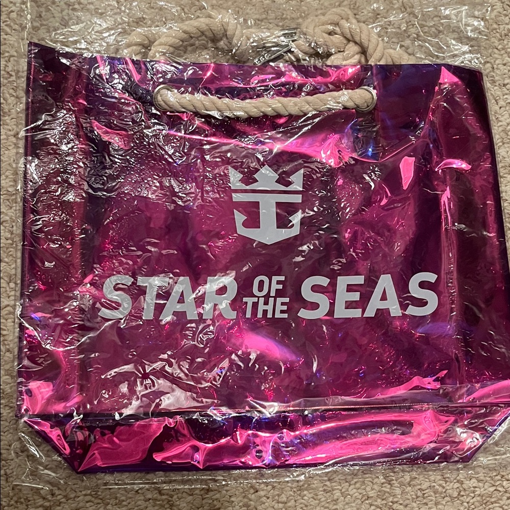 New Royal Carribean Star of the Seas Inaugural Iridescent Purple Tote Bag